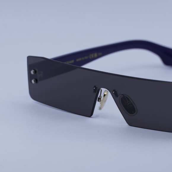 Victoria Beckham VB241S 414 Sunglasses Rimless Rectangle Frame, Grey Lenses - Picture 5 of 11